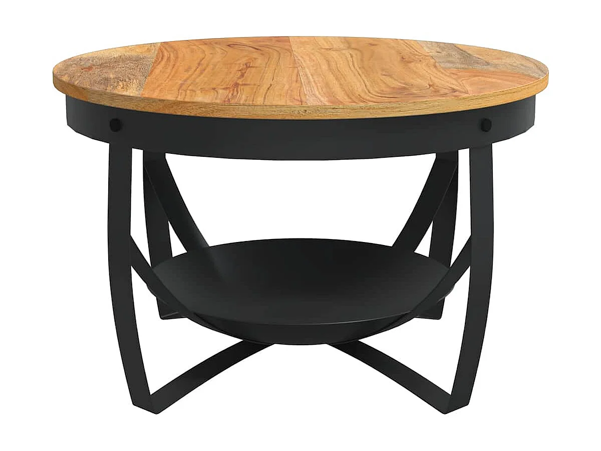 Couchtisch Ø68x43 cm Massivholz Akazie