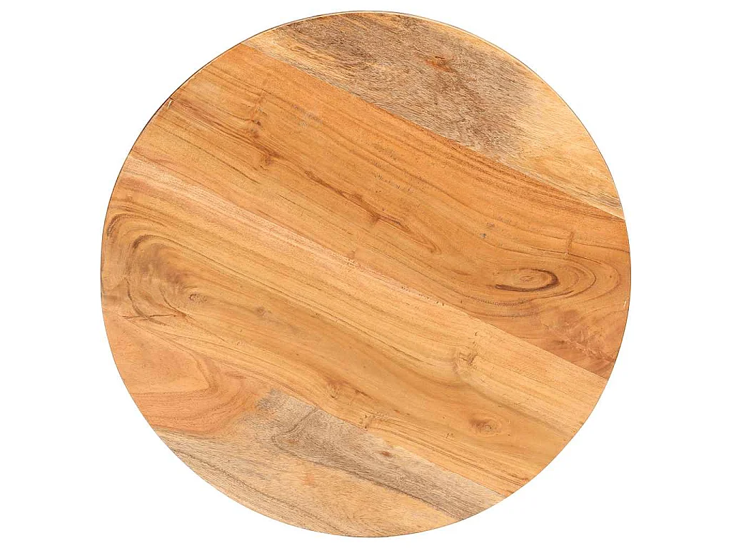 Tavolino da Salotto Ø68x43 cm in Legno Massello di Acacia