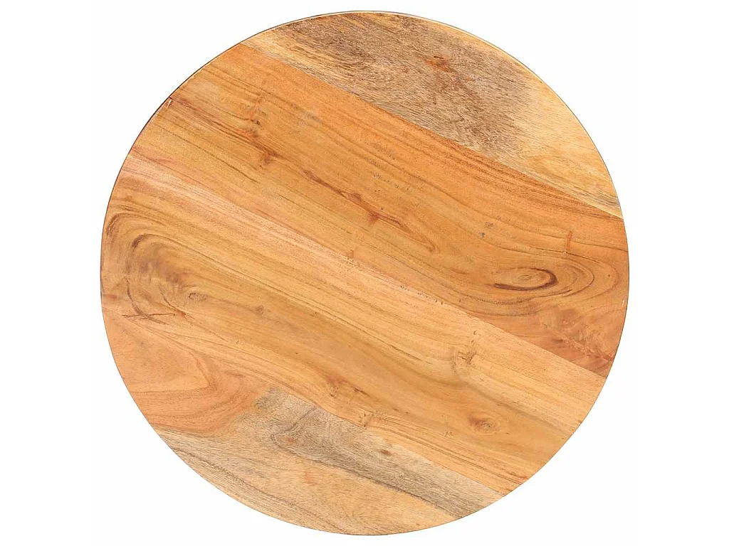 Tavolino da Salotto Ø68x43 cm in Legno Massello di Acacia