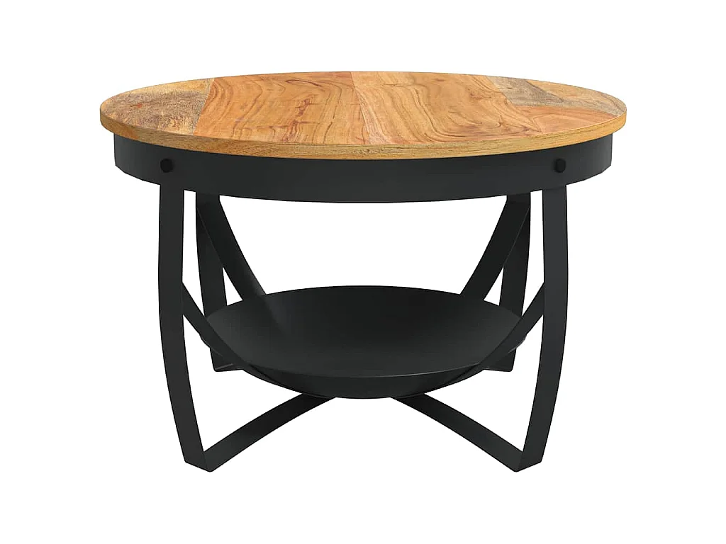 Salontafel Ø 68x43 cm massief acaciahout