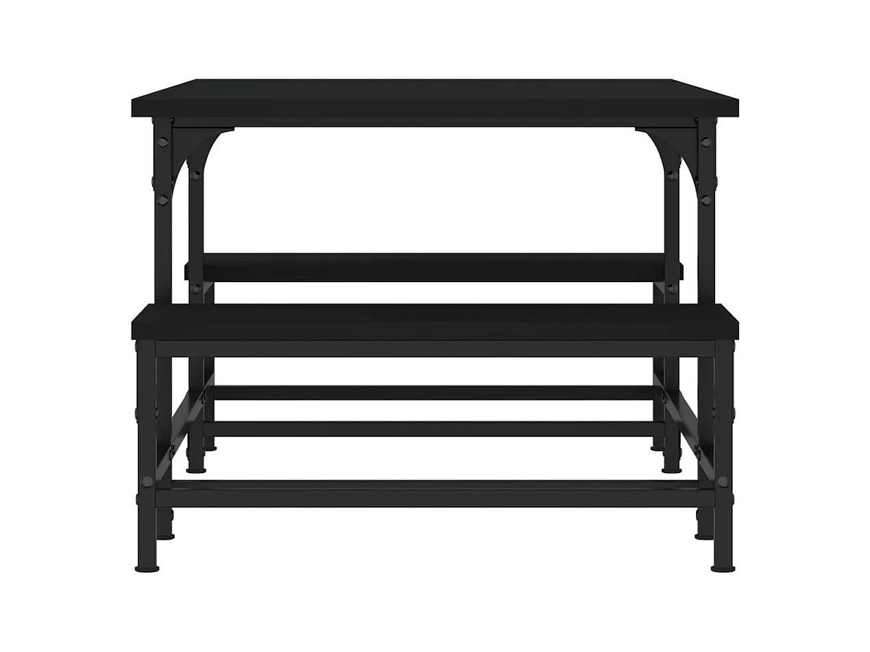 Table basse noir 100x50,5x40 cm bois d'ingénierie