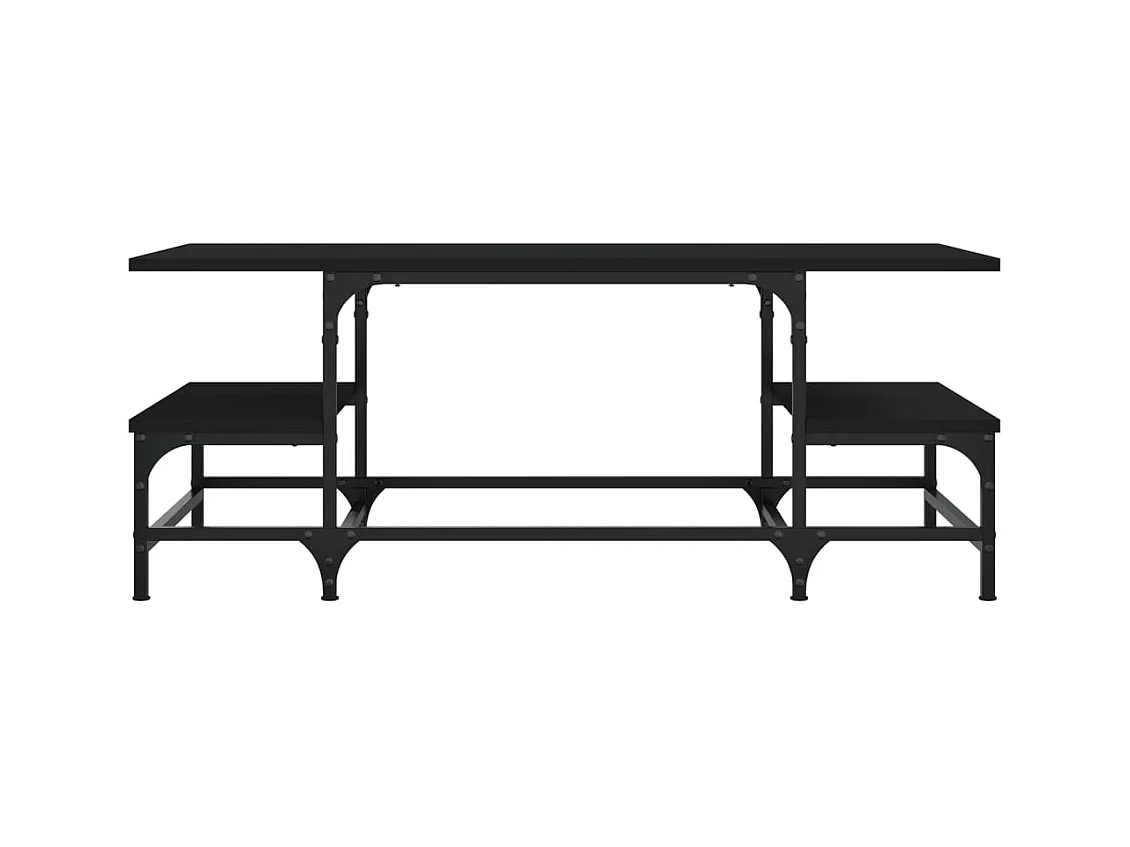 Table basse noir 100x50,5x40 cm bois d'ingénierie