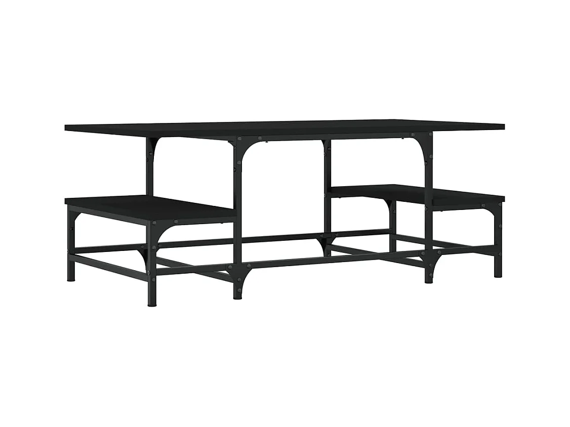 Table basse noir 100x50,5x40 cm bois d'ingénierie