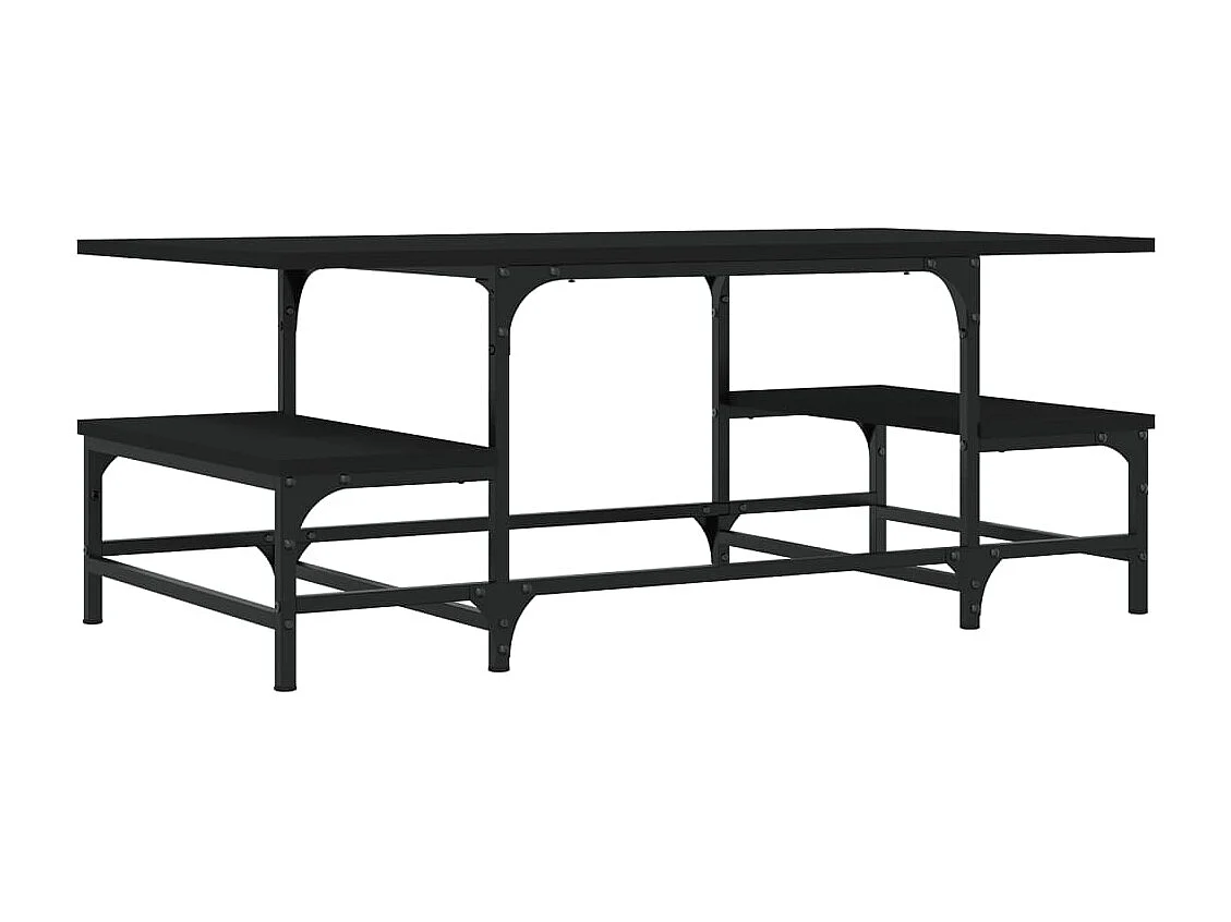 Table basse noir 100x50,5x40 cm bois d'ingénierie