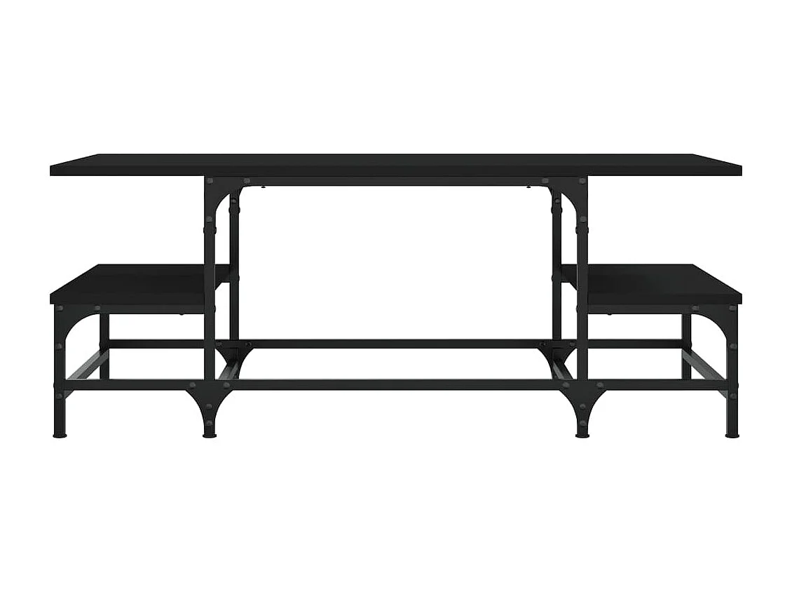 Table basse noir 100x50,5x40 cm bois d'ingénierie