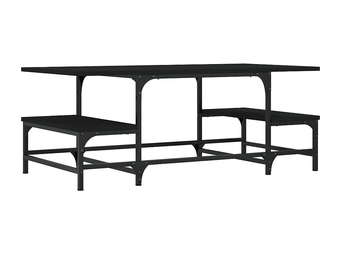Table basse noir 100x50,5x40 cm bois d'ingénierie