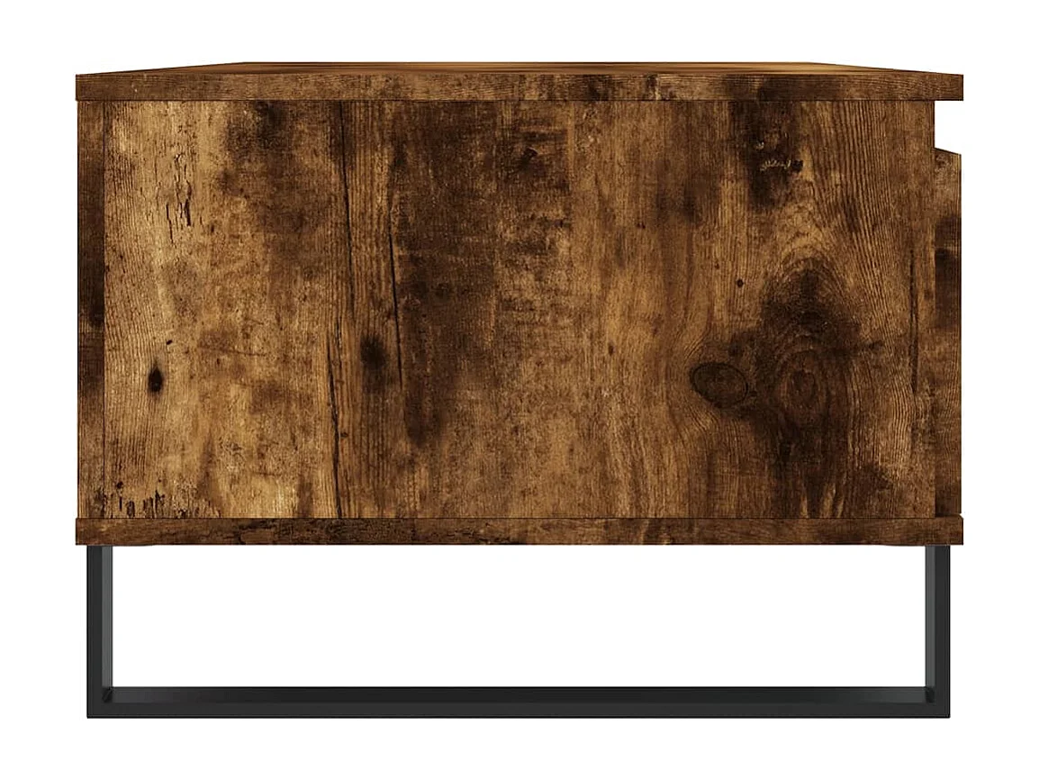 Table basse Chêne fumé 90x50x36,5 cm Bois d'ingénierie