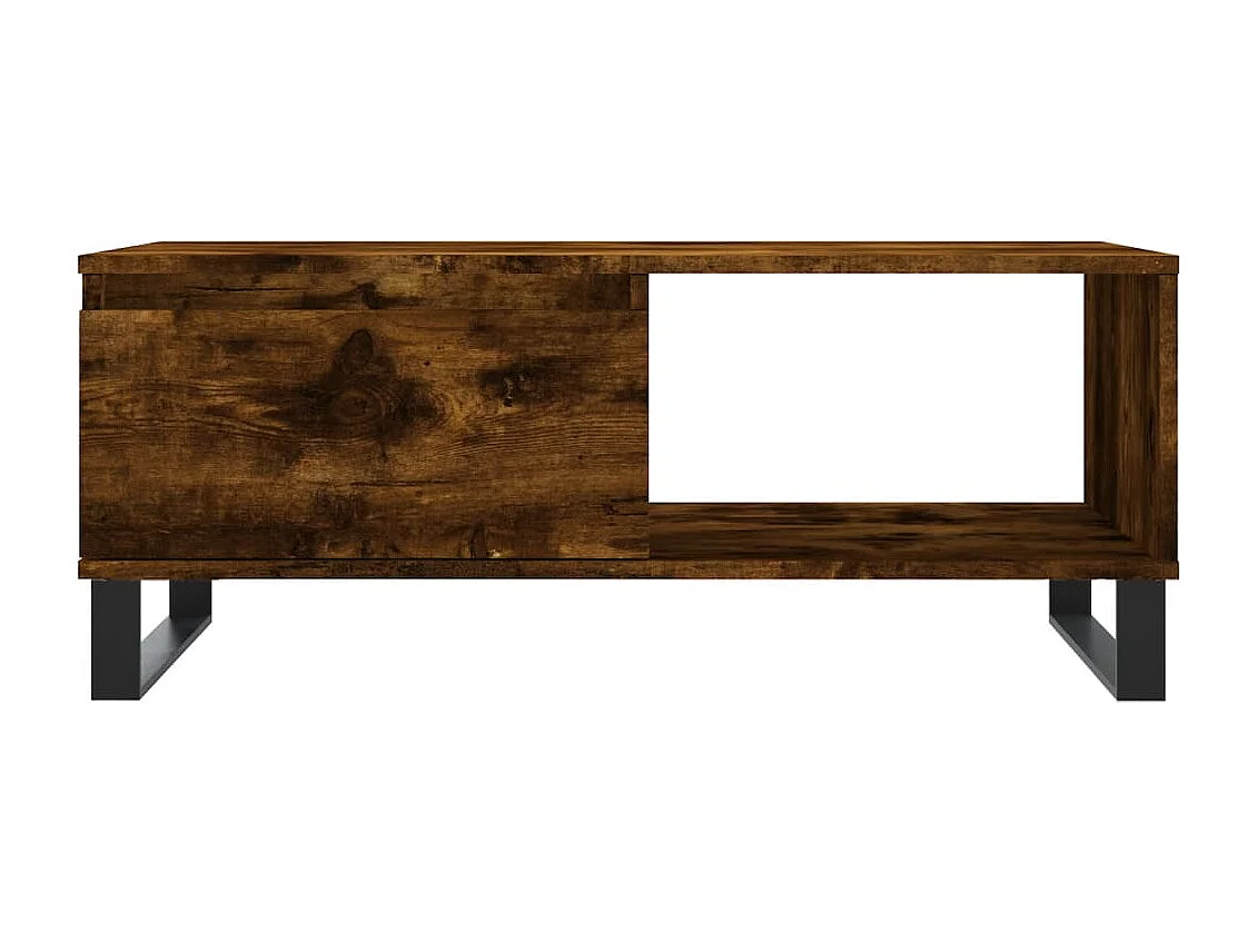 Table basse Chêne fumé 90x50x36,5 cm Bois d'ingénierie
