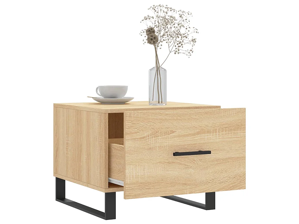 Tavolini Salotto 2pz Rovere Sonoma 50x50x40cm Legno Multistrato