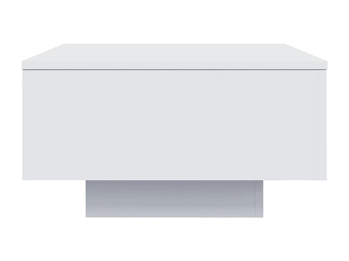 Table basse avec lumières LED blanc 55x55x31 cm