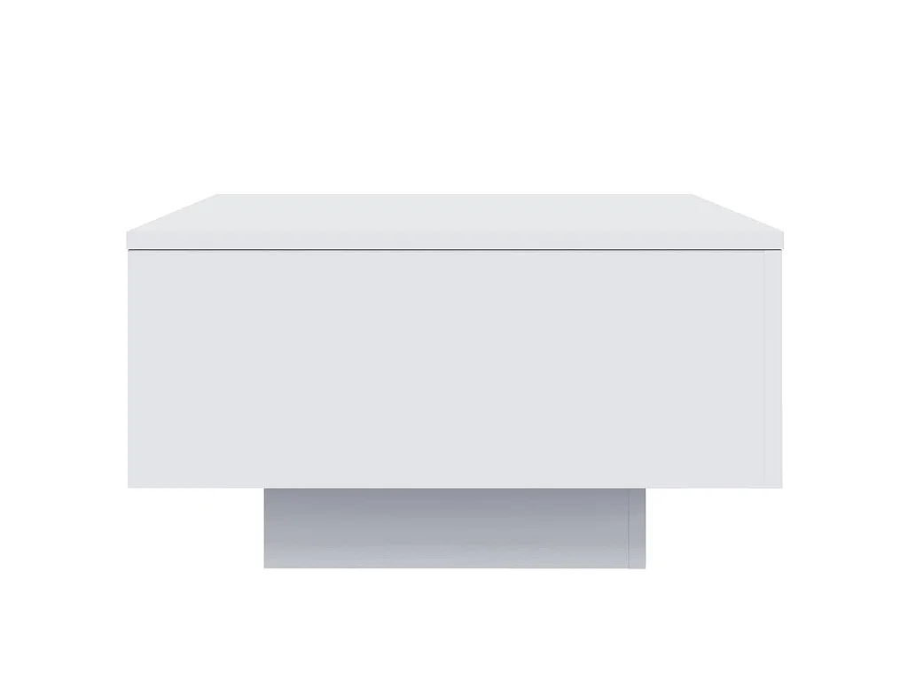 Table basse avec lumières LED blanc 55x55x31 cm