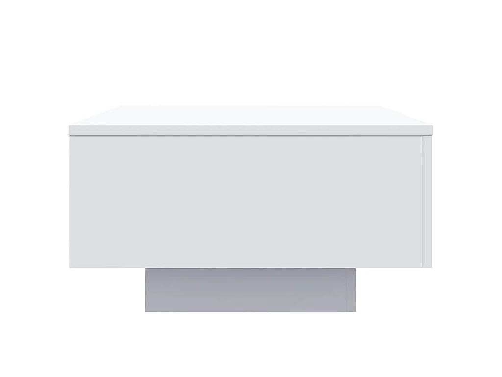 Table basse avec lumières LED blanc 55x55x31 cm