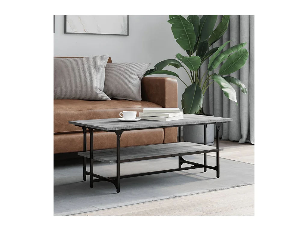 Table basse Sonoma gris 100x50x40 cm Bois d'ingénierie