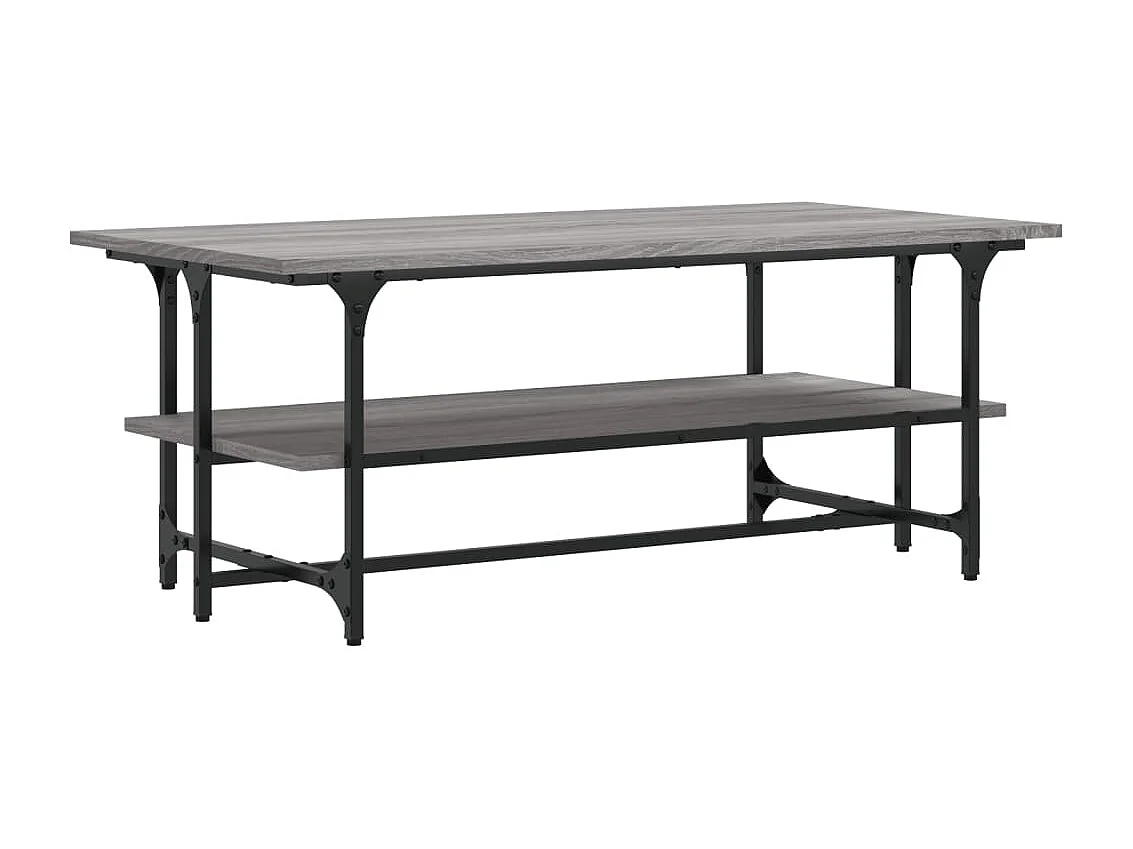 Mesa de centro 100x50x40cm derivados de madeira cinzento sonoma