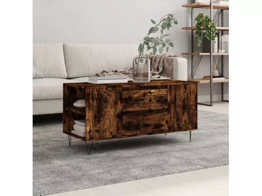 Kauf Unique Couchtisch Räuchereiche 102x44,5x50 cm Holzwerkstoff