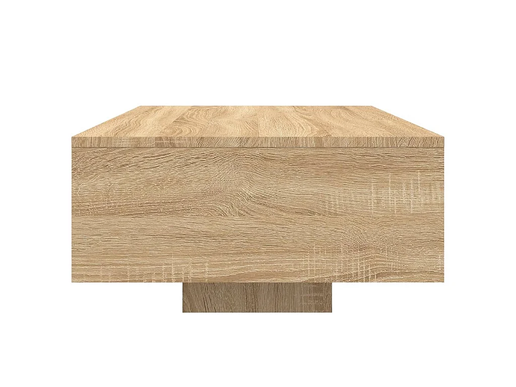 Table basse avec lumières LED chêne sonoma 85x55x31 cm