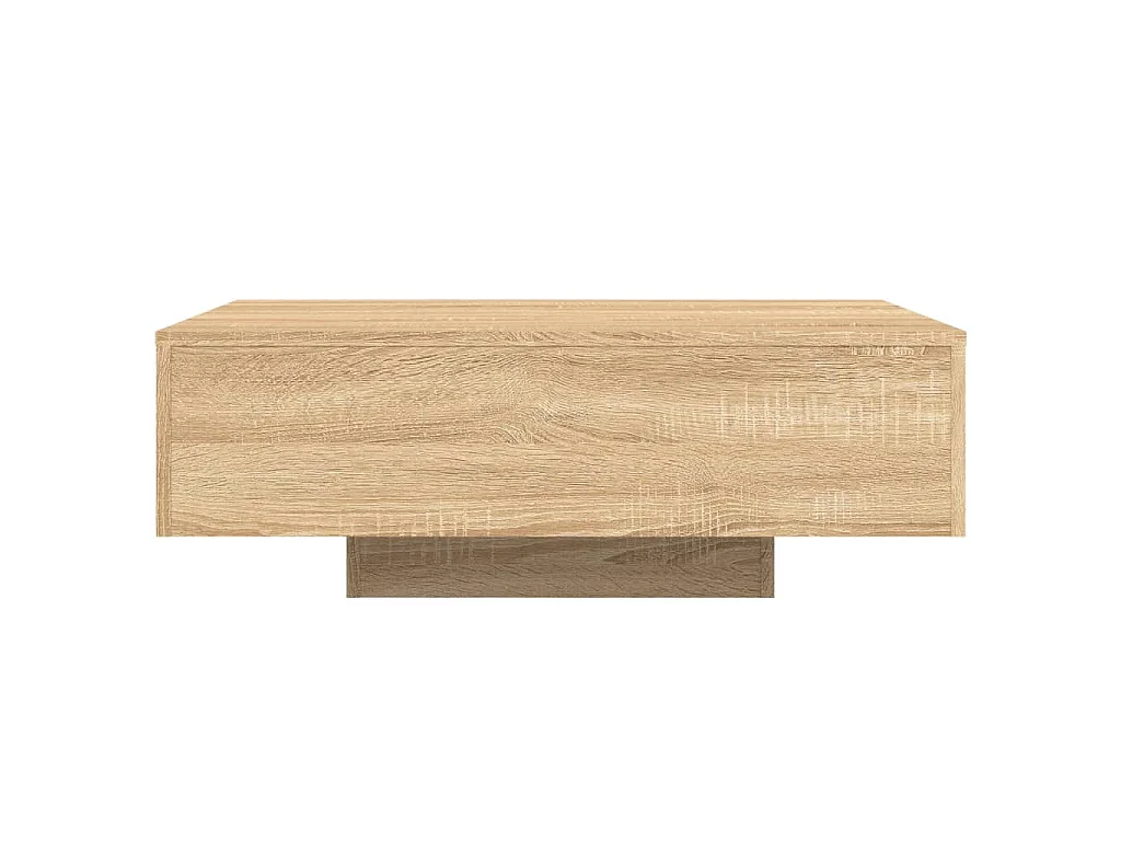 Table basse avec lumières LED chêne sonoma 85x55x31 cm