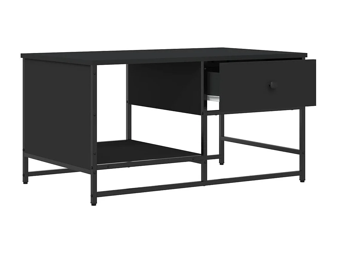 Table basse noir 85,5x51x45 cm bois d'ingénierie