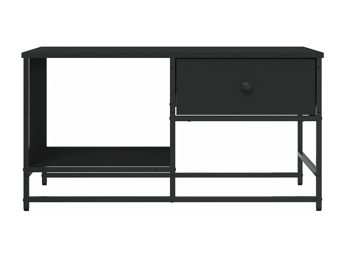 Table basse noir 85,5x51x45 cm bois d'ingénierie