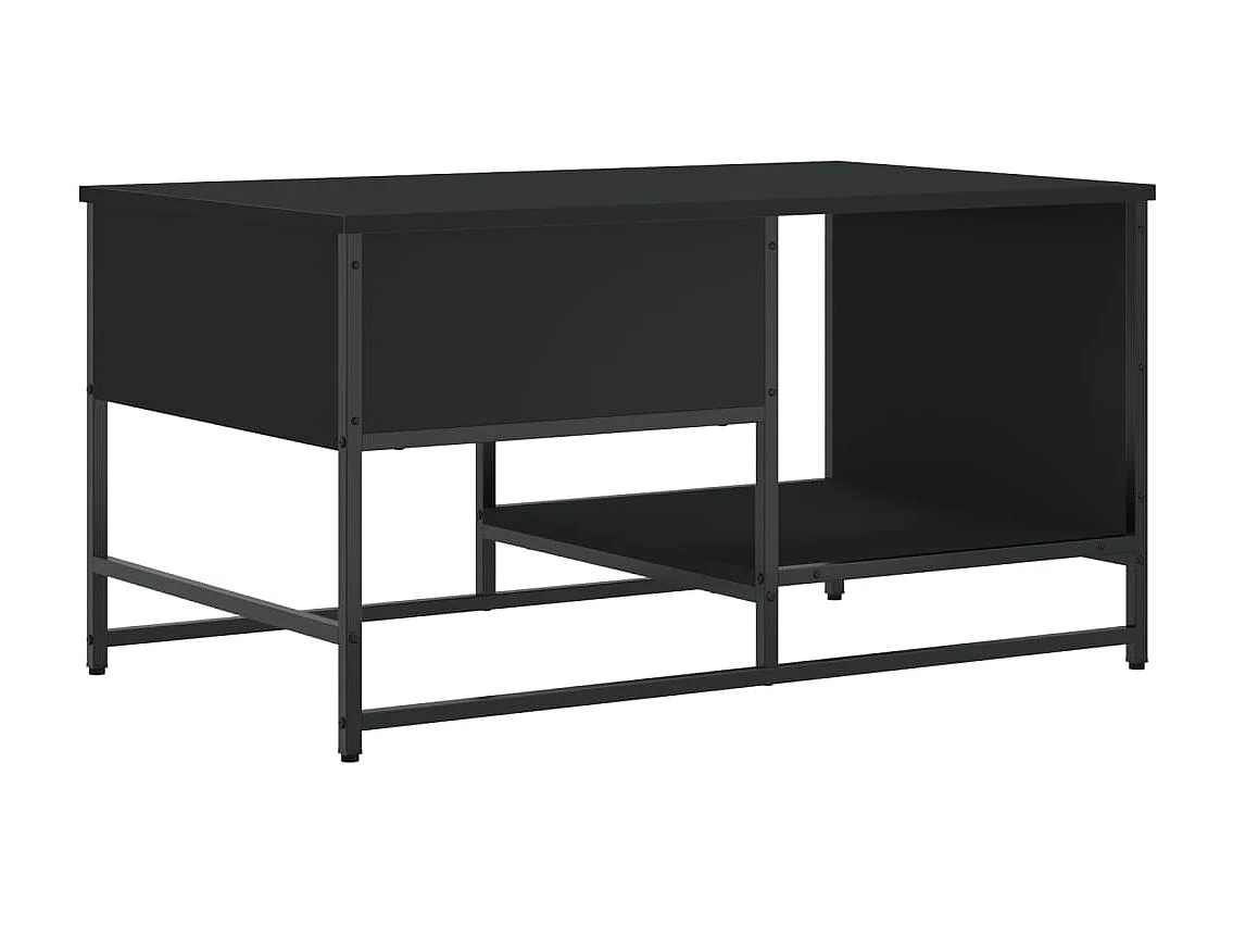 Table basse noir 85,5x51x45 cm bois d'ingénierie
