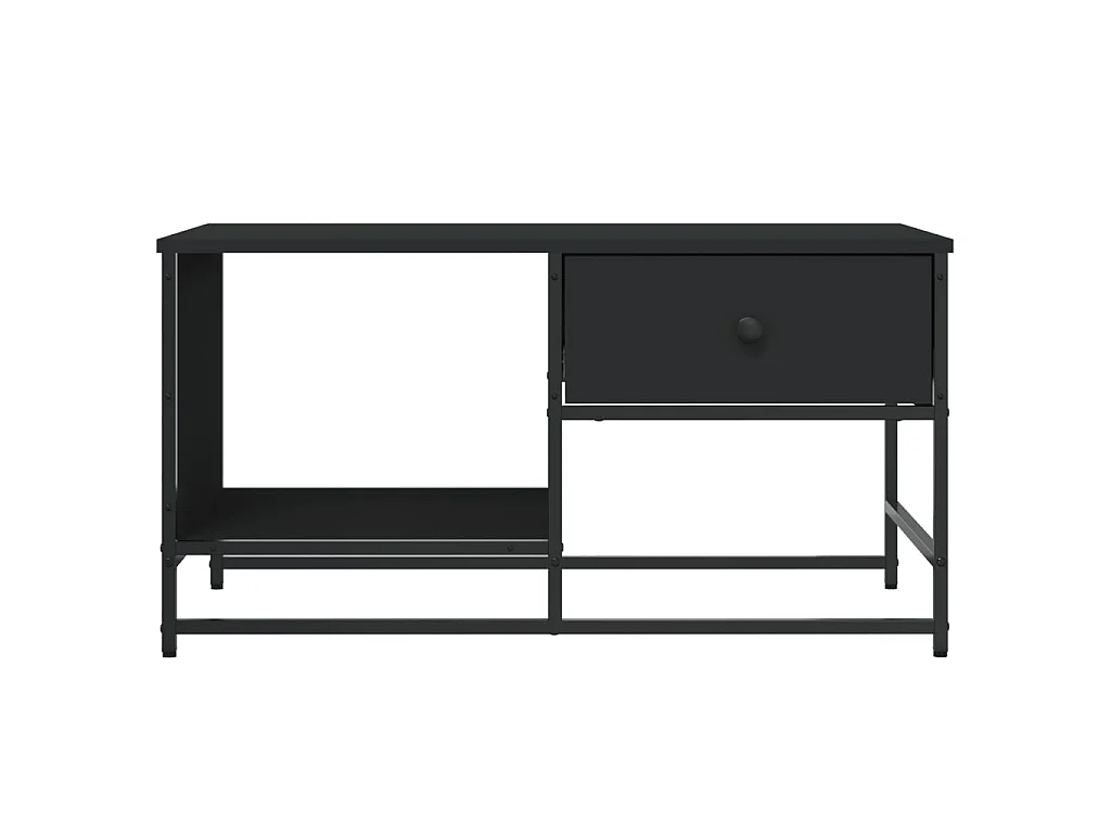 Table basse noir 85,5x51x45 cm bois d'ingénierie