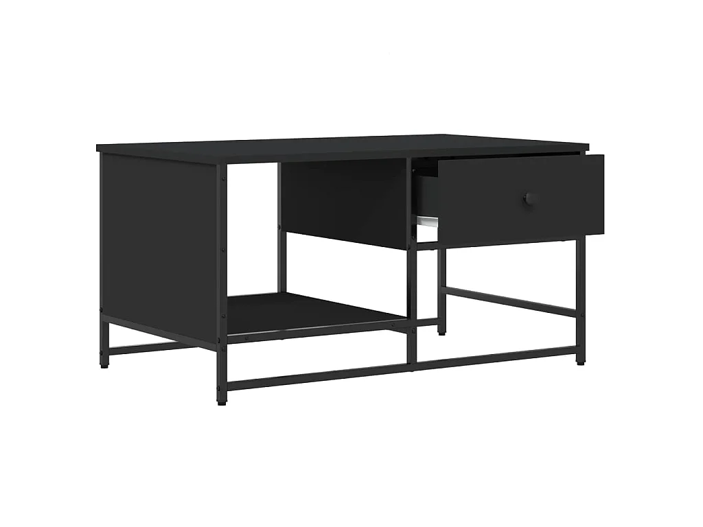 Table basse noir 85,5x51x45 cm bois d'ingénierie
