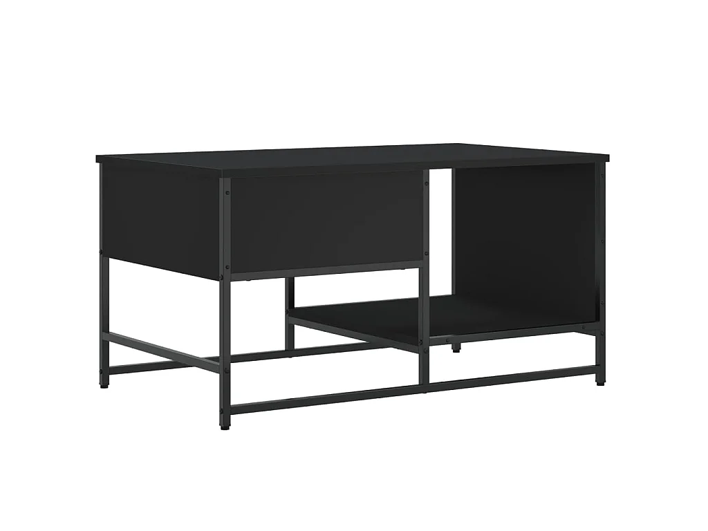 Table basse noir 85,5x51x45 cm bois d'ingénierie