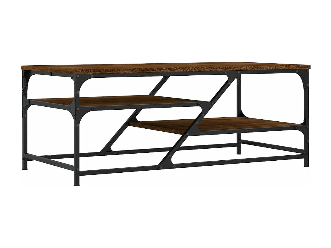 Tavolino Salotto Rovere Marrone 100x49x40 cm Legno Multistrato