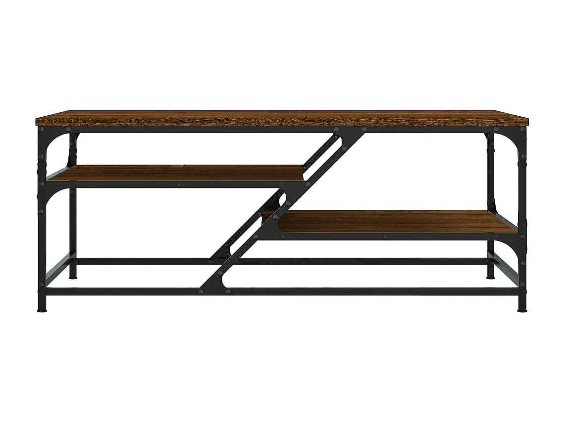 Tavolino Salotto Rovere Marrone 100x49x40 cm Legno Multistrato