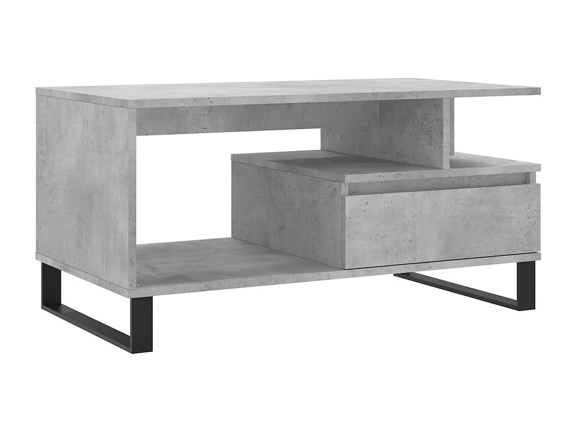 Table basse Gris béton 90x49x45 cm Bois d'ingénierie