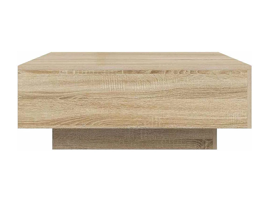 Table basse chêne sonoma 80x80x31 cm bois d'ingénierie