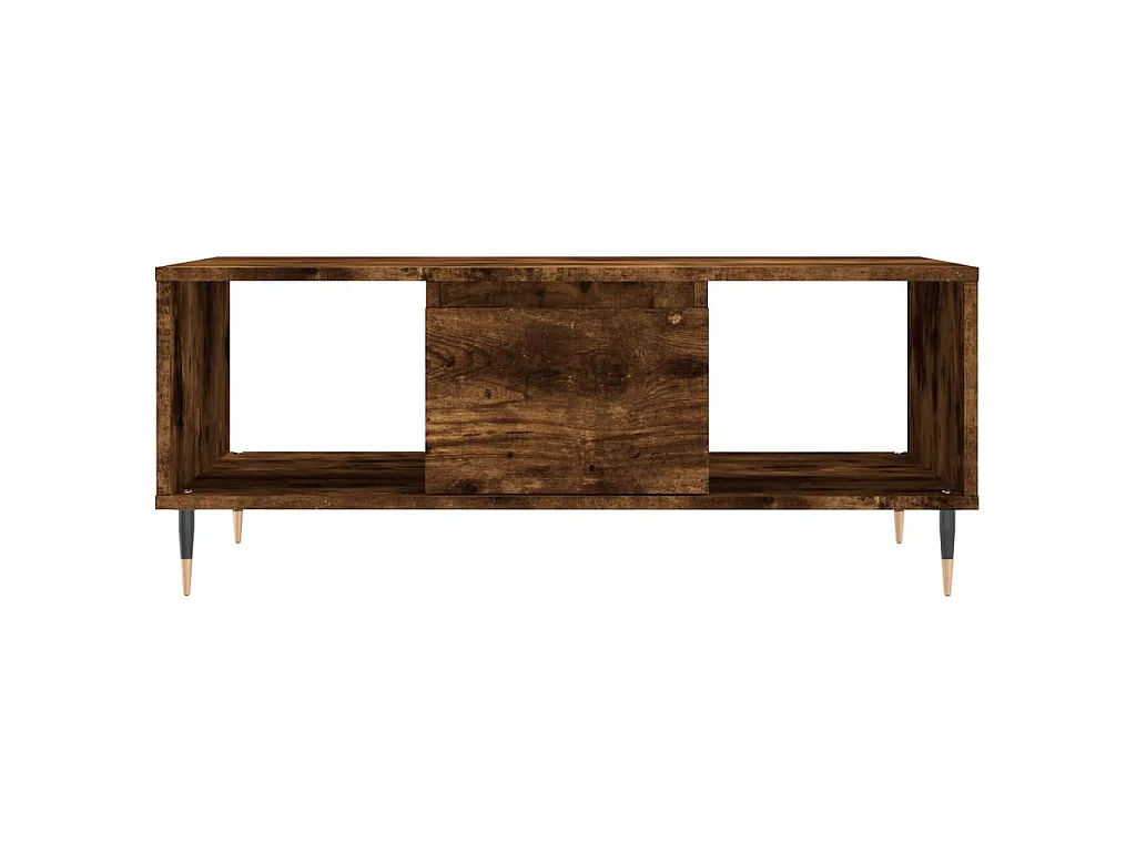 Mesa de centro madera contrachapada roble ahumado 90x50x36,5 cm