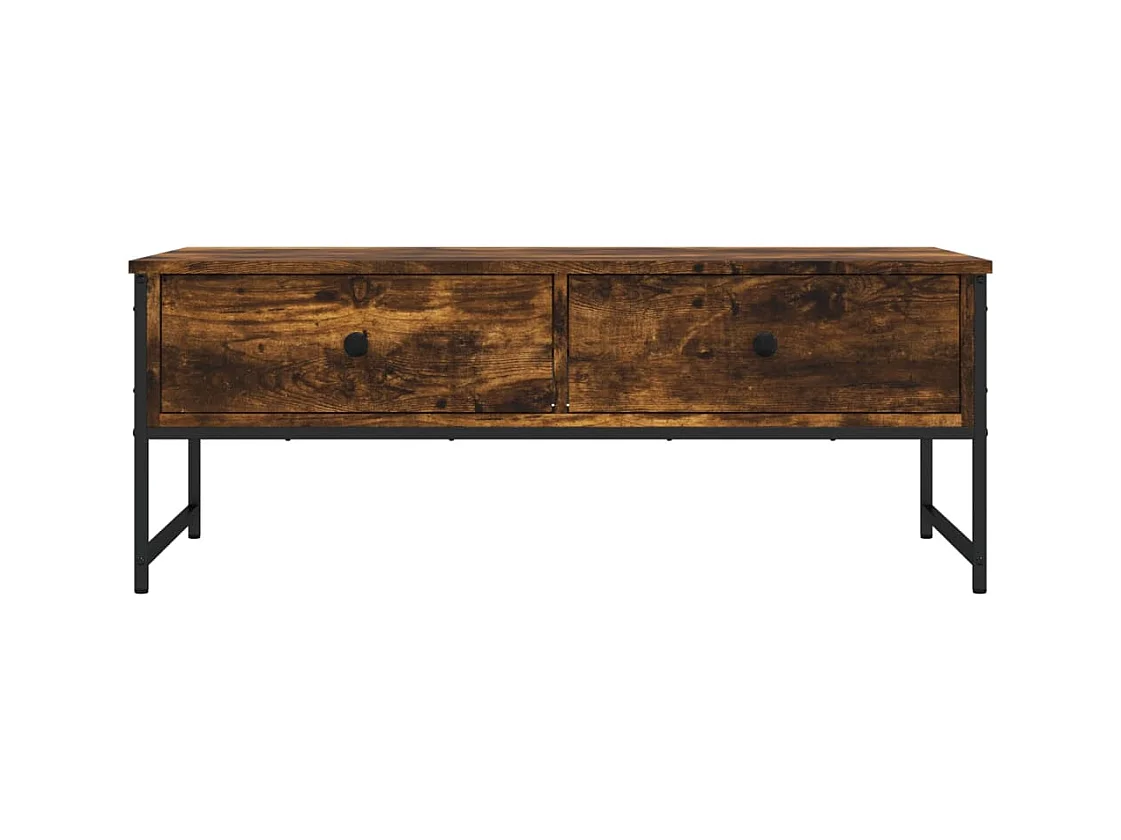 Table basse chêne fumé 101x49x39,5 cm bois d'ingénierie