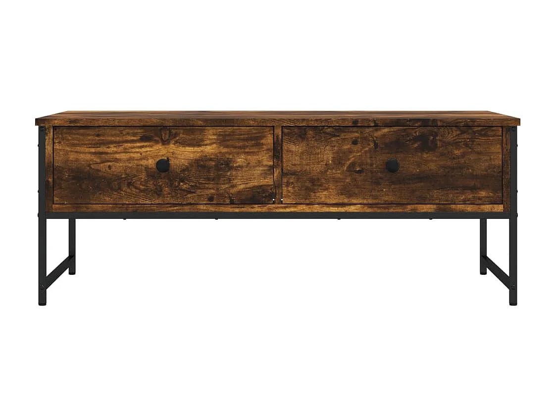 Tavolino da Salotto Rovere Fumo 101x49x39,5cm Legno Multistrato