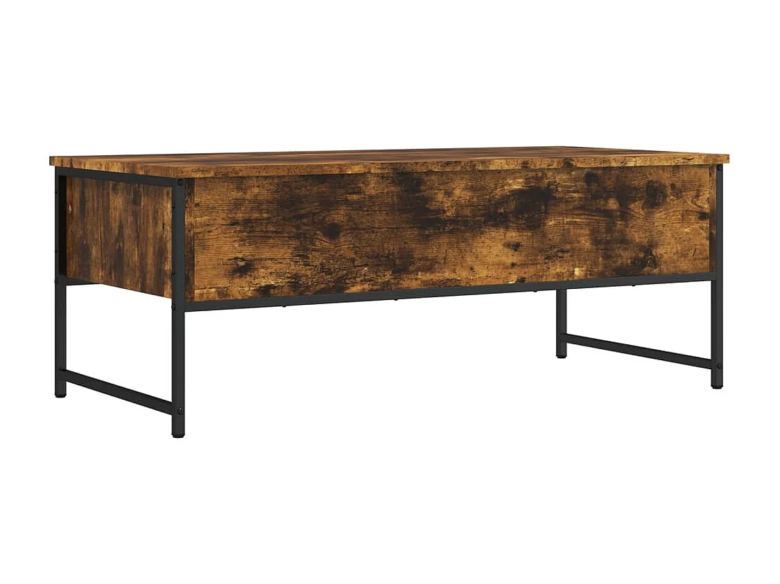 Tavolino da Salotto Rovere Fumo 101x49x39,5cm Legno Multistrato