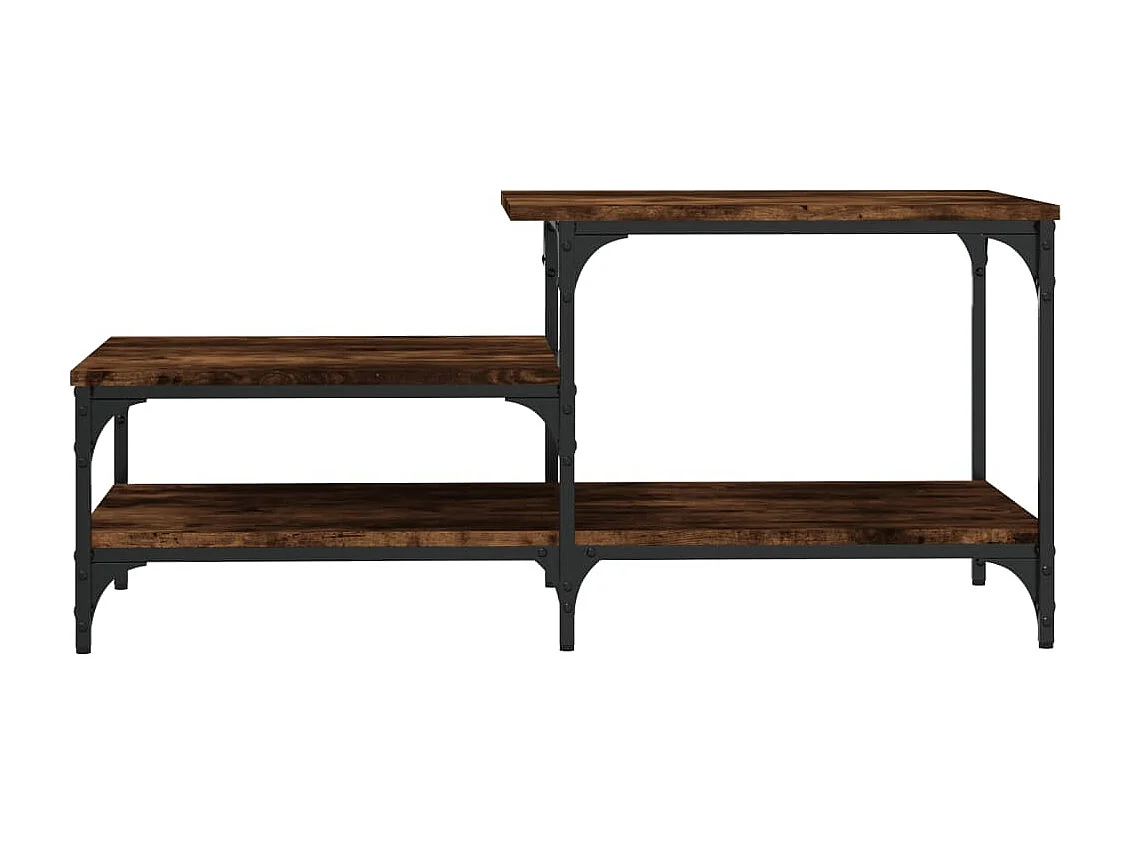 Table basse chêne fumé 100x50,5x45 cm bois d'ingénierie