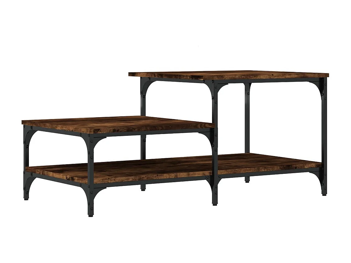 Tavolino da Salotto Rovere Fumo 100x50,5x45cm Legno Multistrato