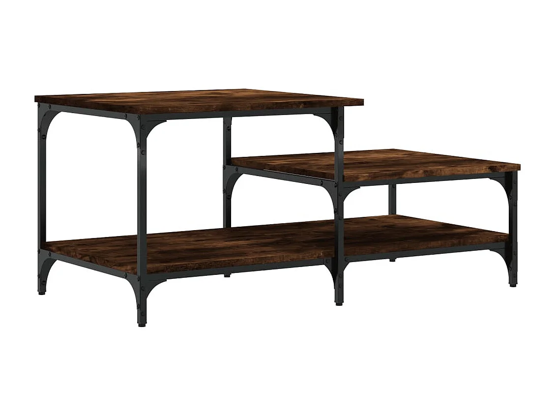 Tavolino da Salotto Rovere Fumo 100x50,5x45cm Legno Multistrato