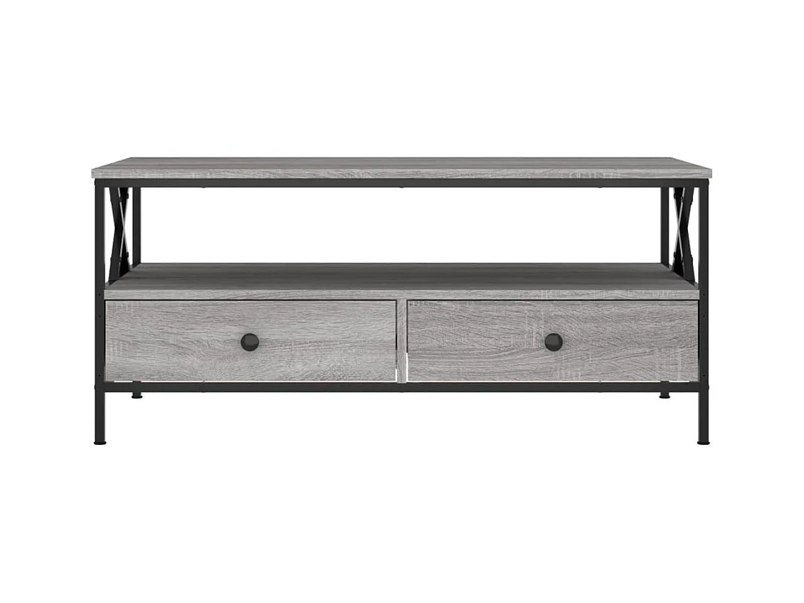 Table basse sonoma gris 100x51x45 cm bois d'ingénierie