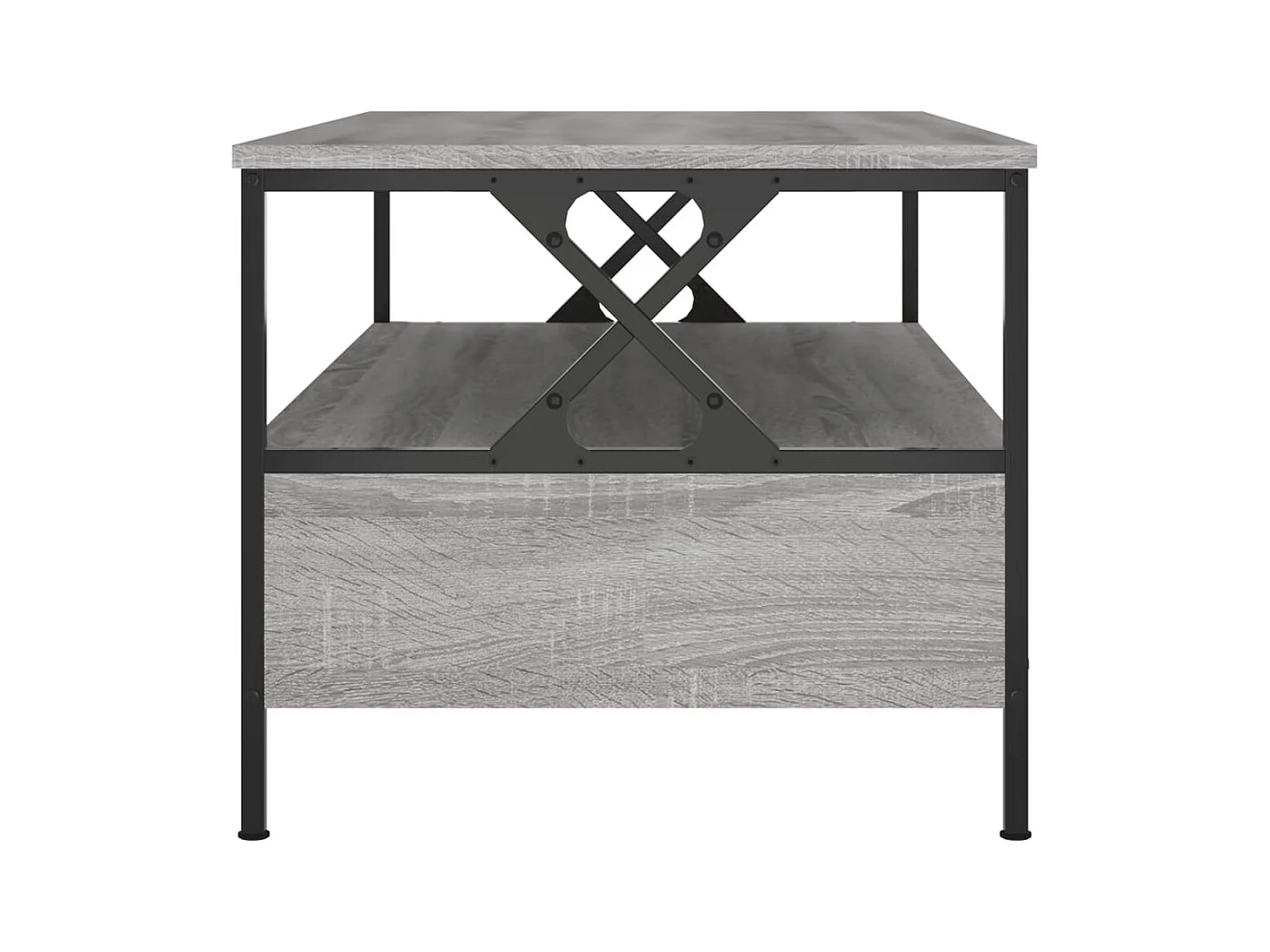 Table basse sonoma gris 100x51x45 cm bois d'ingénierie