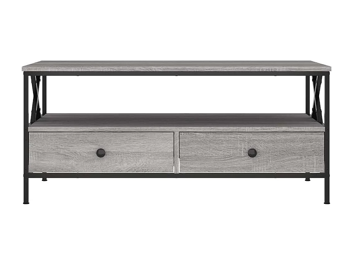 Table basse sonoma gris 100x51x45 cm bois d'ingénierie