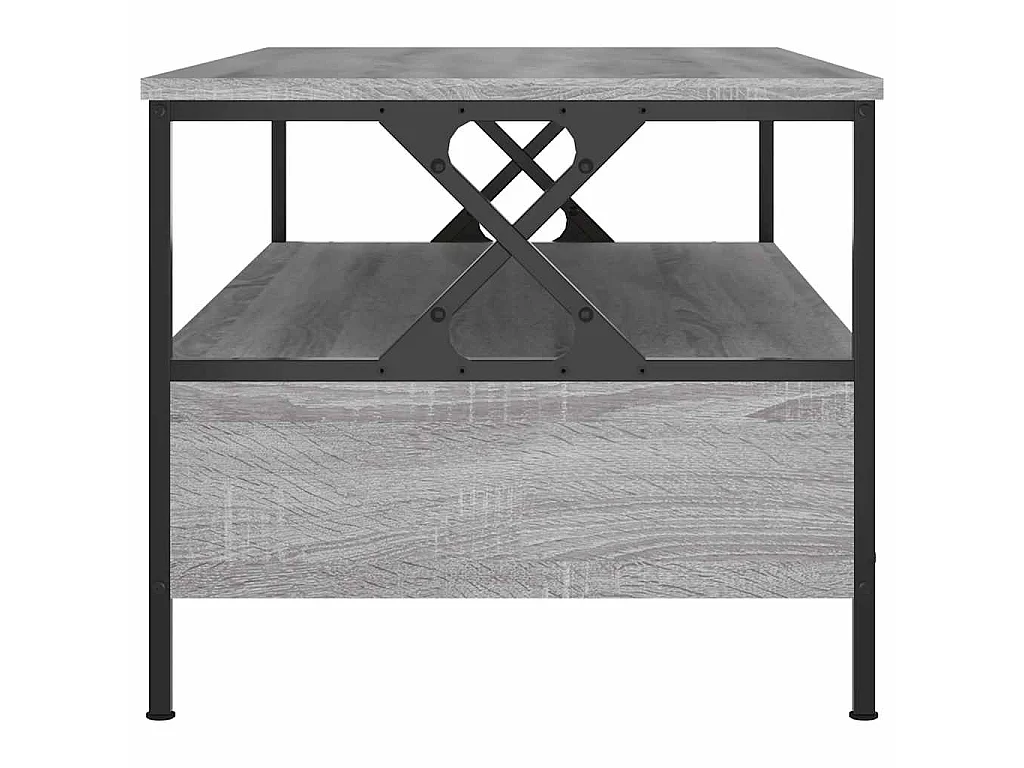 Salontafel 100x51x45 cm bewerkt hout grijs sonoma eiken