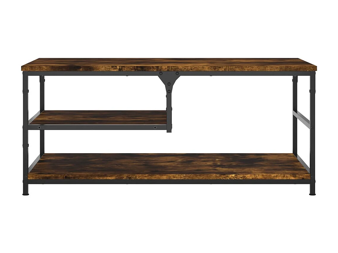 Table basse chêne fumé 90x49x40 cm bois d'ingénierie