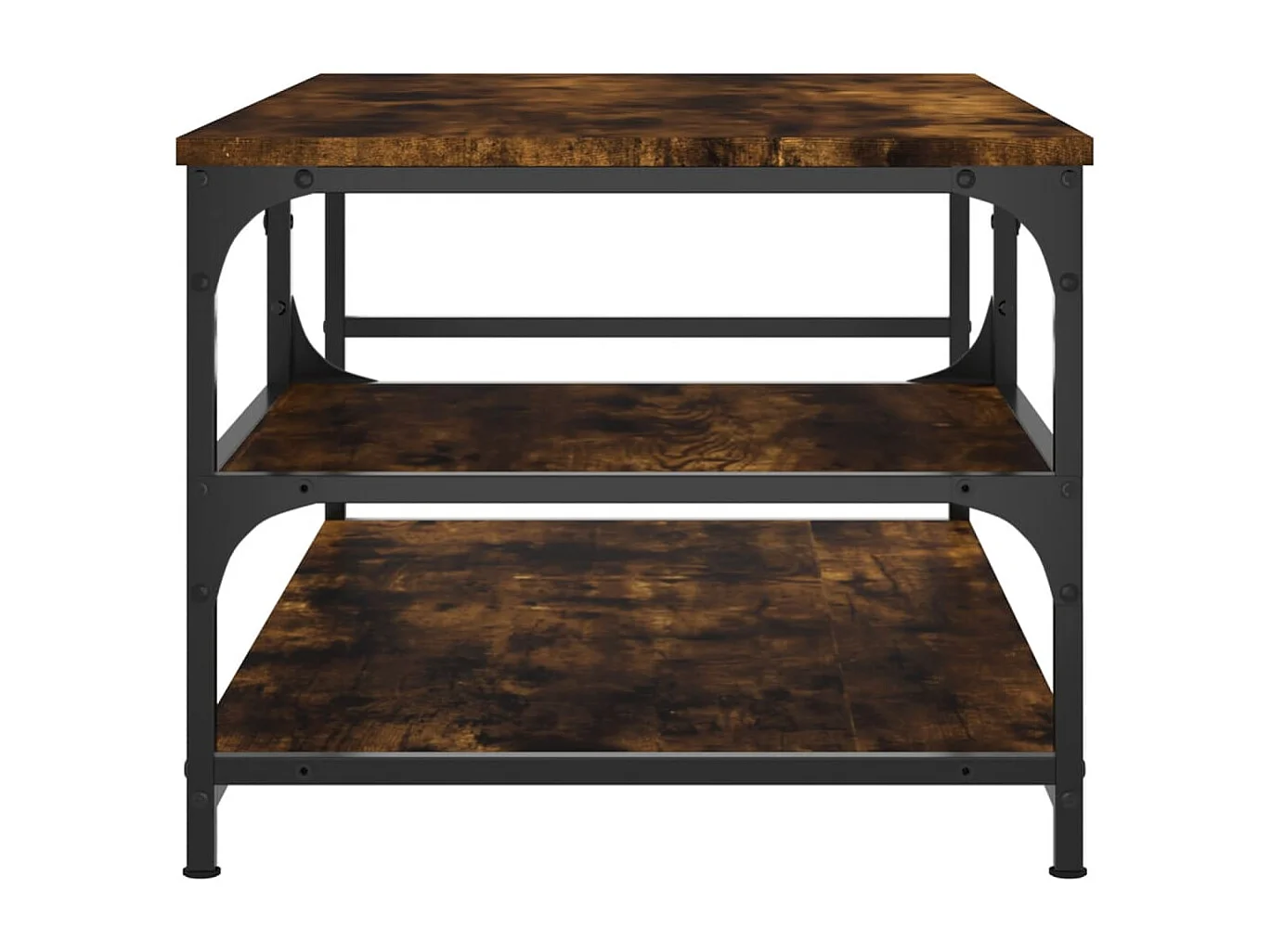 Table basse chêne fumé 90x49x40 cm bois d'ingénierie