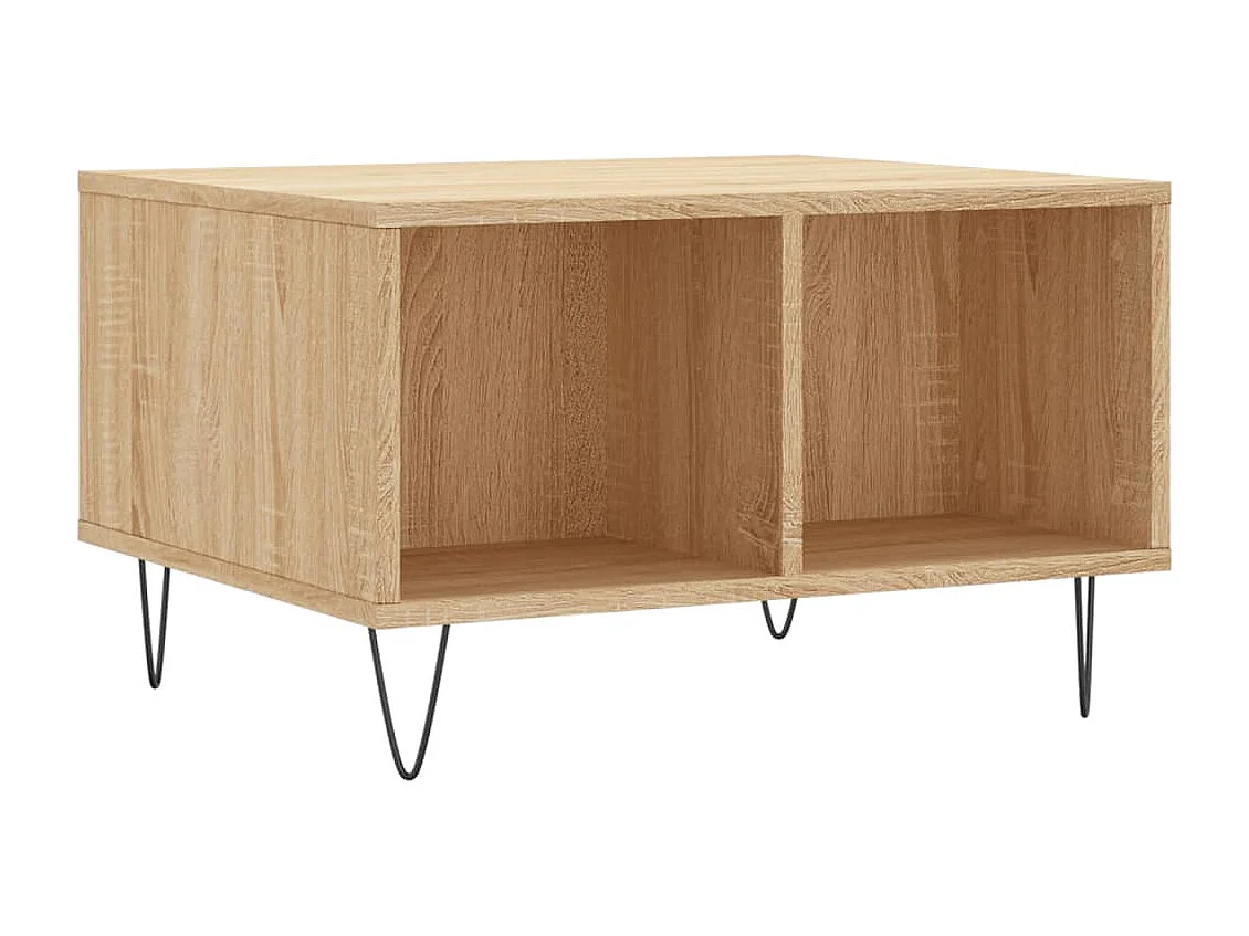 Tavolino Salotto Rovere Sonoma 60x50x36,5 cm Legno Multistrato