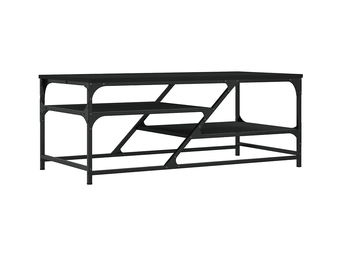 Table basse noir 100x49x40 cm bois d'ingénierie