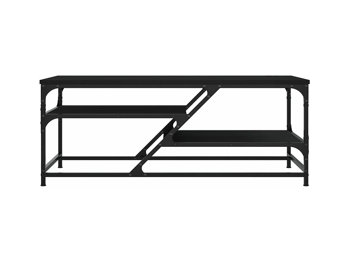 Table basse noir 100x49x40 cm bois d'ingénierie