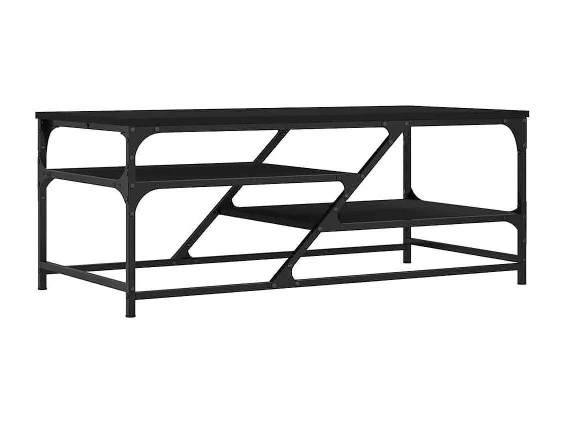 Table basse noir 100x49x40 cm bois d'ingénierie