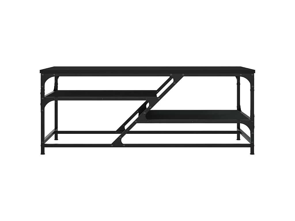 Table basse noir 100x49x40 cm bois d'ingénierie