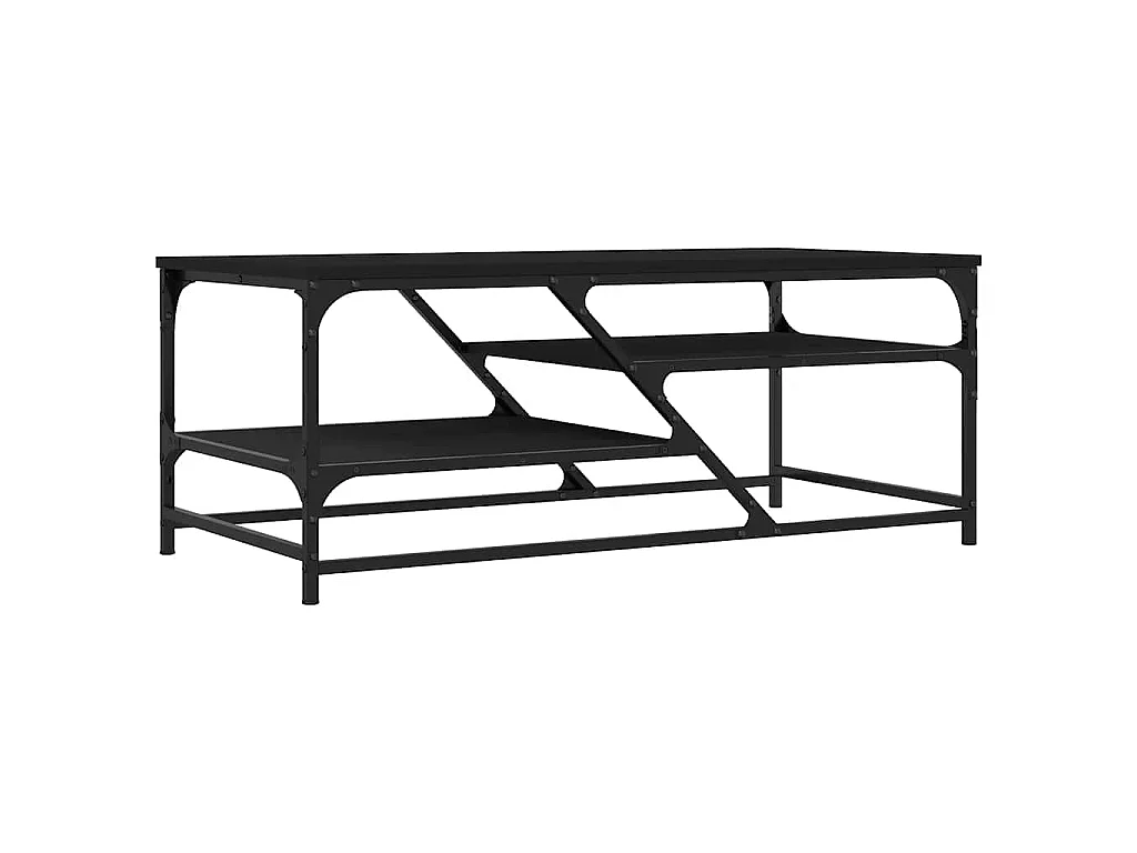 Table basse noir 100x49x40 cm bois d'ingénierie